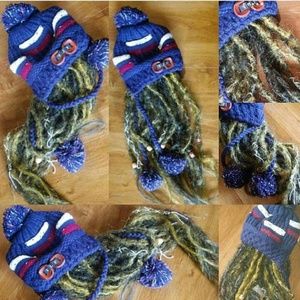 fluffy knotty brown dread wig hat